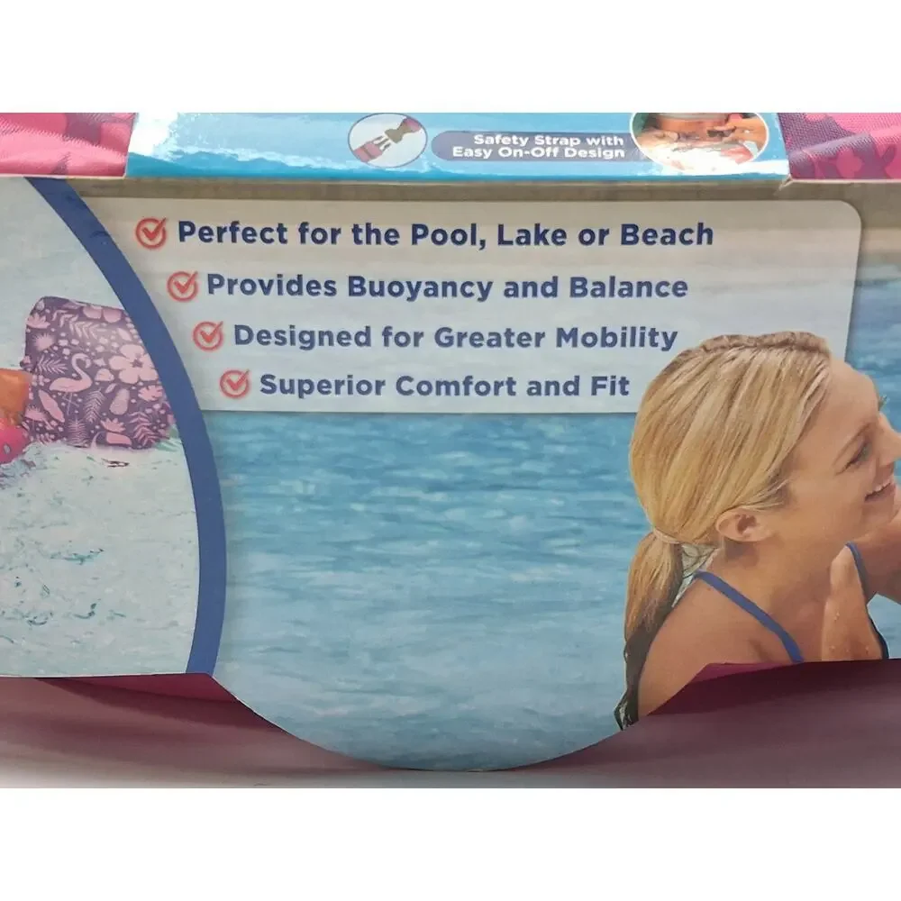 SwimSchool Ultra-Fit Tot Swimmer Float Level 3 Age 4-6 Years Pink 50LBS Max New